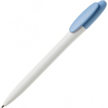 Ручка шариковая автоматическая "Bay MATT BC" белый/светло-голубой