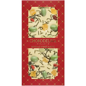 Шоколад белый "Зеленый чай, ананас, годжи" 100 г