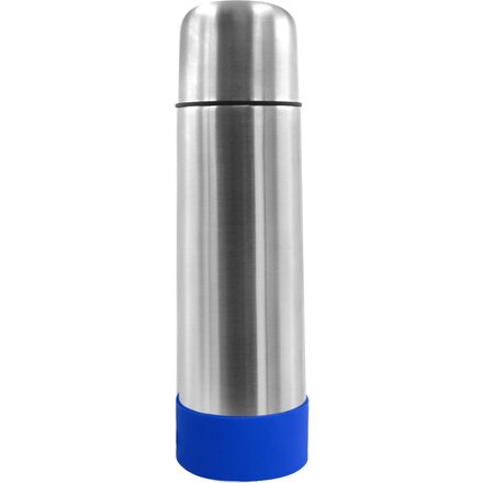 Термос "Picnic Silver To Go" с манжетой, серебристый/синий