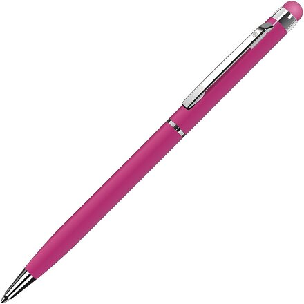 Ручка шариковая автоматическая "TouchWriter" розовый/серебристый