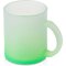Стеклянная матовая кружка "Омбре" с градиентом для сублимации, зеленое яблоко