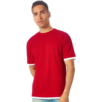 Футболка «Rotterdam» мужская, красный/белый,  S