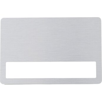 Бейдж металл+ загибушка прозрачная, 90х60мм, серебристый