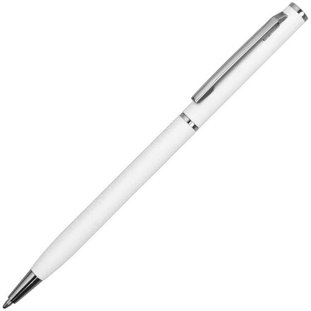 Ручка шариковая автоматическая "Атриум" белый/серебристый
