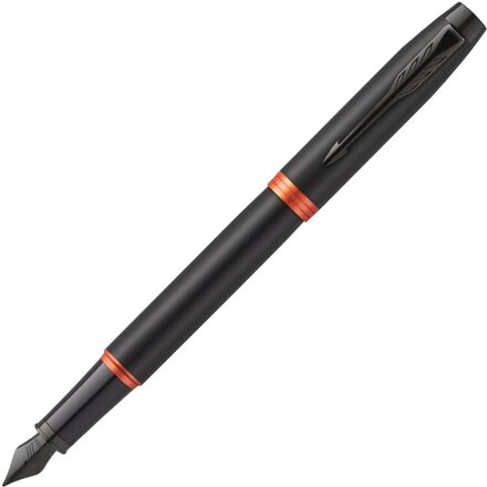 Ручка перьевая "IM Vibrant Rings F315 Amethyst Purple PVD" черный/оранжевый