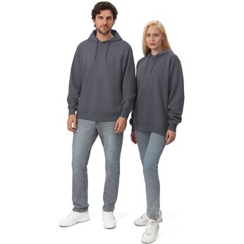 Толстовка с капюшоном «Lisbon» унисекс, темно-серый, XL
