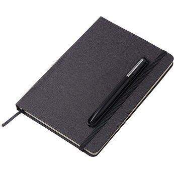 Блокнот А5 "NotaBene" с ручкой, черный