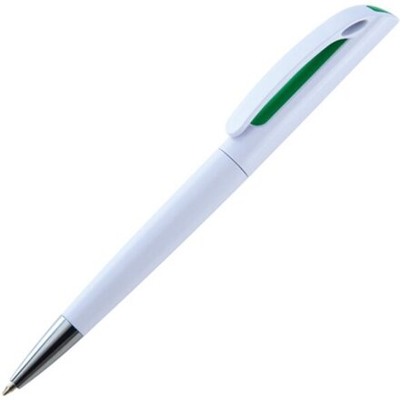 Ручка шариковая автоматическая "Justany" белый/зеленый