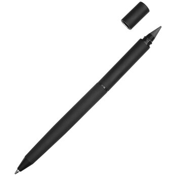 Металлическая ручка и вечный карандаш "Gauguin", софт-тач, черный