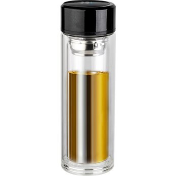 Термос "Marcus" со светодиодным дисплеем, черный