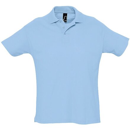 Рубашка-поло мужская "Summer II" 170, XS, голубой