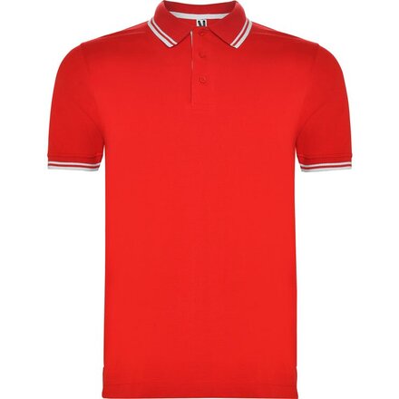 Рубашка-поло мужская "Montreal" 230, 2XL, красный/белый