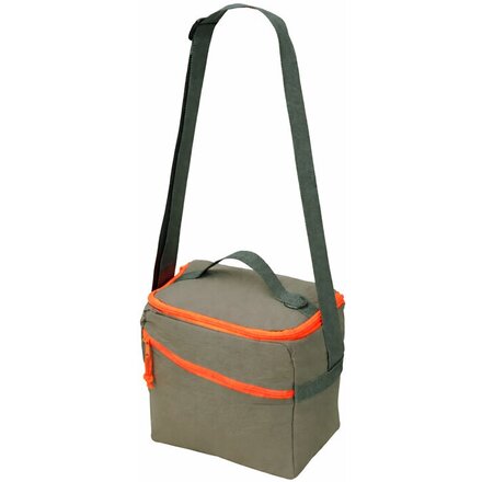 Изотермическая сумка-холодильник "Neo Classic" c контрастной молнией, серый/оранжевый