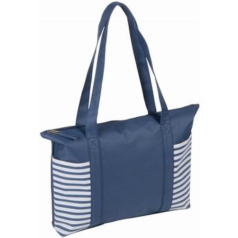 Сумка для покупок "Twin" с длинными ручками, синий/белый