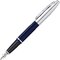 Ручка перьевая "Calais Chrome/Blue" серебристый/синий