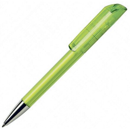 Ручка шариковая автоматическая "Flow 30 CR" лимонный/серебристый