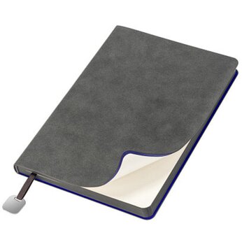 Ежедневник недатированный А5 "Flexy Nuba", серый/синий, срез серый