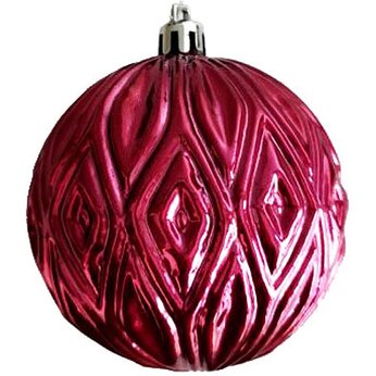 Новогоднее подвесное украшение из полистирола / 8x8x8см, красный