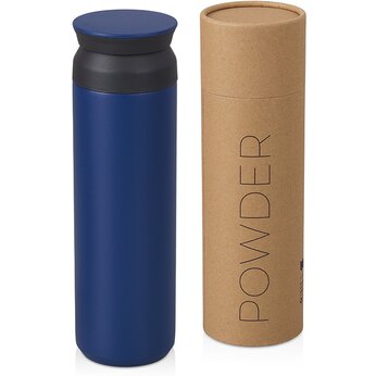 Вакуумный термос "Powder" 500 мл, тубус, темно-синий