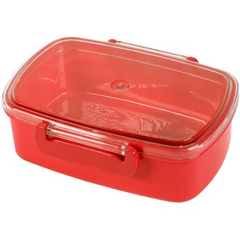Контейнер для еды "Fresh", красный/прозрачный