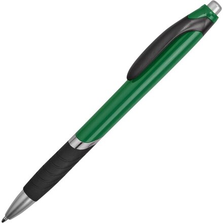 Ручка шариковая автоматическая "Turbo" зеленый/черный/серебристый