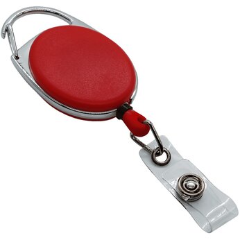 Держатель-ретрактор для бэджа "4hand premium", красный 200 C