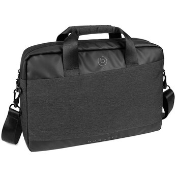 Портфель мужской BUGATTI Universum 15'', графитовый, полиэстер меланж/тарпаулин, 38х7х27 см, 7 л