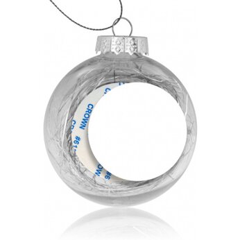Шар елочный декоративный "5278006" со вставкой под сублимацию, серебрянный