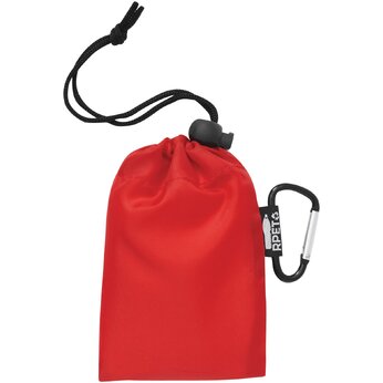 Дождевик-пончо "Eco Safe" в чехле, прозрачный/красный