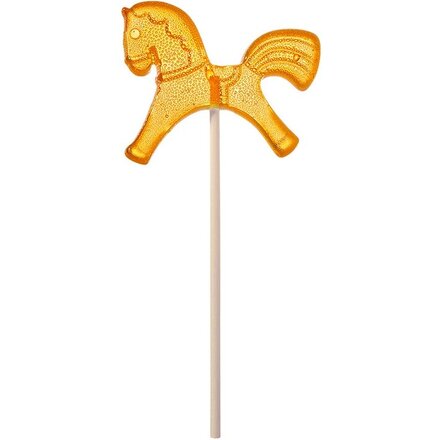 Леденец "Лошадка", желтый со вкусом апельсина, 21 гр.