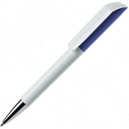 Ручка шариковая автоматическая "Flow BC CR" белый/синий