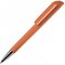 Ручка шариковая автоматическая "Flow T-GOM C CR" софт-тач, оранжевый/серебристый