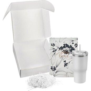 Набор подарочный: Кружка термическая "Joyner M", ежедневник недатированный "Fleur", коробка подарочная, наполнитель