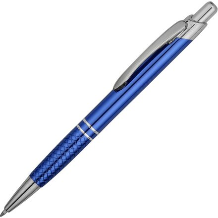 Ручка шариковая автоматическая "Кварц" синий/серебристый