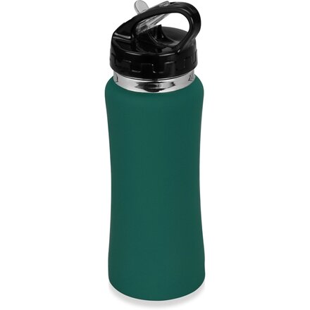 Бутылка для воды "Коста-Рика" зеленый/черный/серебристый