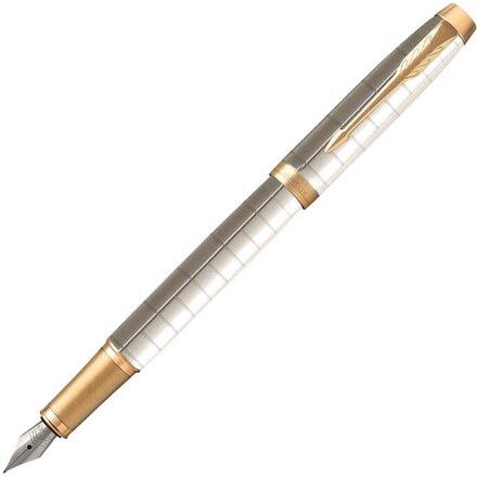 Перьевая ручка Parker IM Premium F318  Pearl GT,перо: F, цвет чернил: blue, в подарочной упаковке.