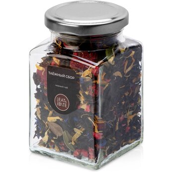 Чай черный, серия "Bouquet", таежный сбор, стеклянная банка
