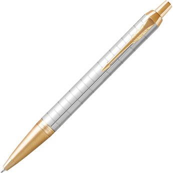 Шариковая ручка Parker "IM Premium", белый/золотистый