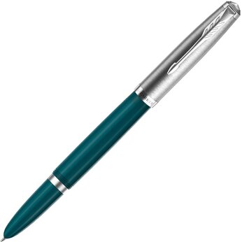Перьевая ручка Parker 51 CORE TEAL BLUE CT, перо: F, цвет чернил: black, в подарочной упаковке.