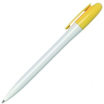 Ручка шариковая автоматическая "Bay BC" белый/желтый
