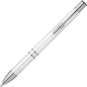 Ручка шариковая автоматическая "Baltimore" белый/серебристый