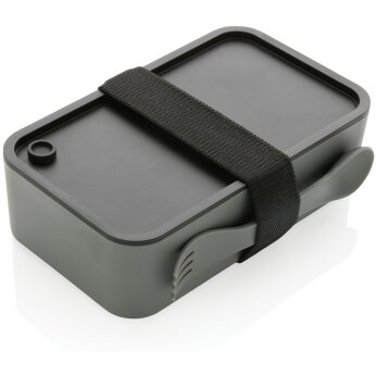 Контейнер для еды "P269.052", серый/черный