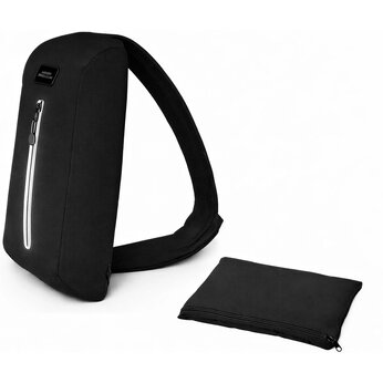 Сумка-слинг «Nomad» на одно плечо из водостойкого переработанного пластика, черный