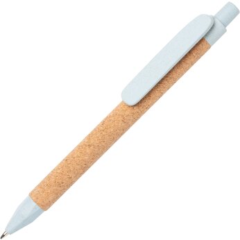 Ручка шариковая автоматическая "Write" коричневый/голубой