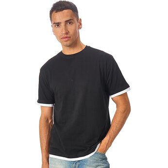 Футболка «Rotterdam» мужская, черный/белый,  XL