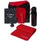 Подарочный набор с варежками, шарфом и термосом,красный