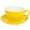 Чашка с блюдцем "Cappucino" желтый/белый