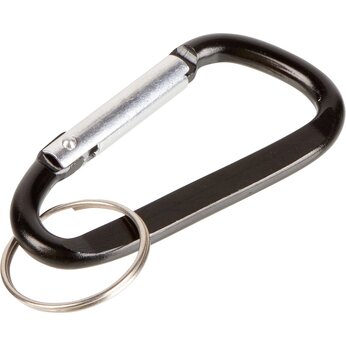 Брелок-карабин из переработанного алюминия "Alumina", черный
