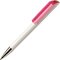 Ручка шариковая автоматическая "Flow B 30 CR" белый/розовый