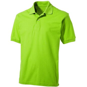 Рубашка-поло мужская "Boston 2.0" 180, 2XL, зеленое яблоко